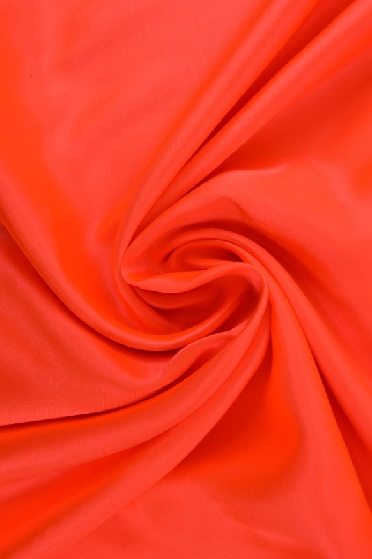 NEON ORANGE SATIN TYG – LÄTT & GLANSIGT