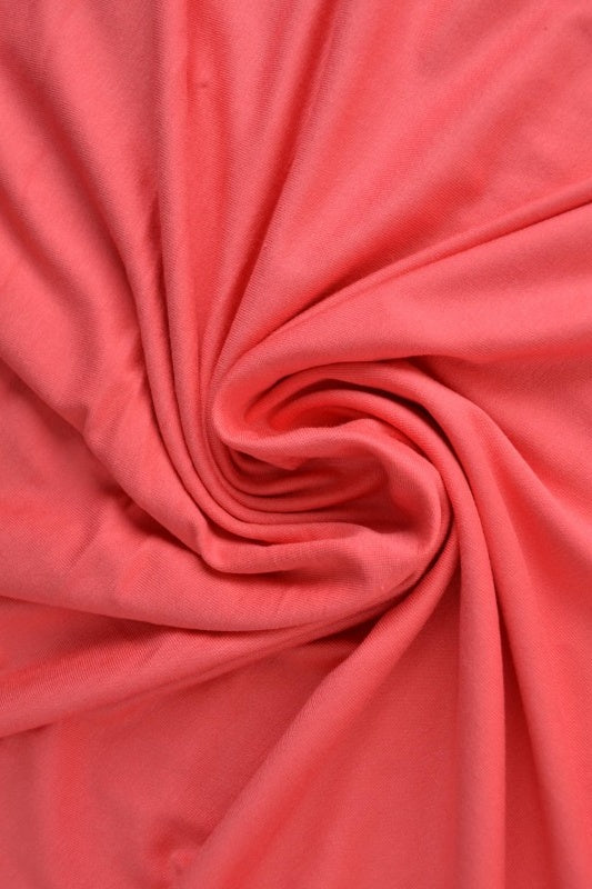 KORALL PINK VISKOSJERSEY – MJUK, ANDNINGSBAR & ELASTISK