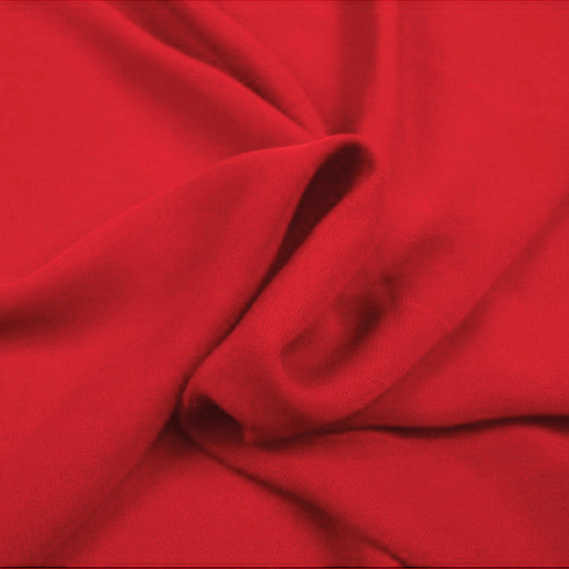 RØD CHIFFON – LET, GENNEMSIGTIG & MED FLOT FALD