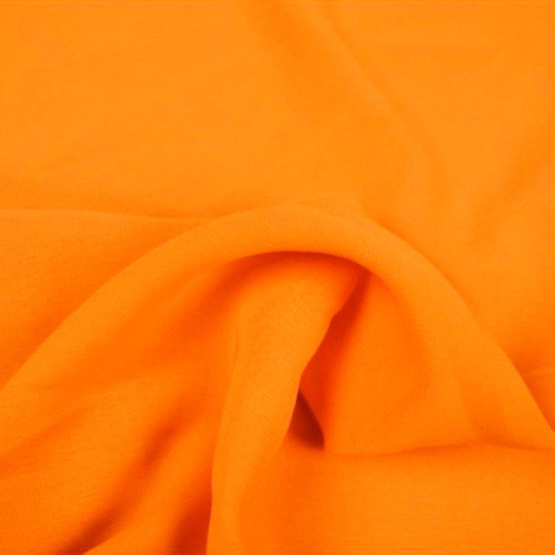 ORANGE CHIFFON – LET, GENNEMSIGTIG & MED FLOT FALD