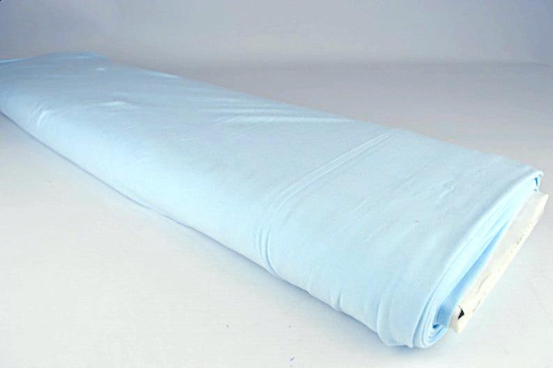 BABYBLÅ BOMULLSJERSEY – NATURLIG, ANDNINGSBAR & STRETCHIG