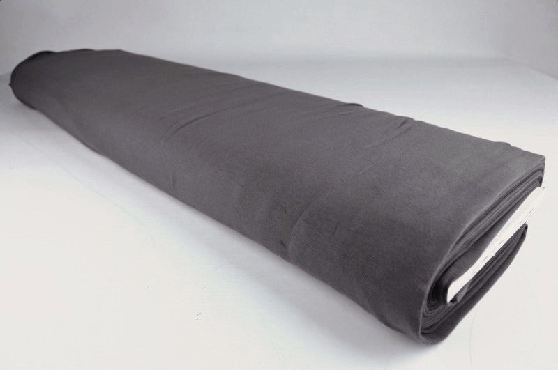 MØRKEGRÅ BOMULDSJERSEY – NATURLIG, ÅNDBAR & STRÆKBAR