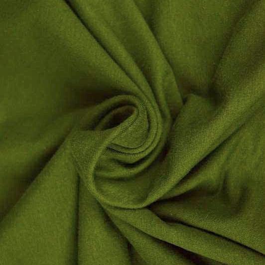 MOSSGRÖN BOMULLSJERSEY – NATURLIG, ANDNINGSBAR & STRETCHIG