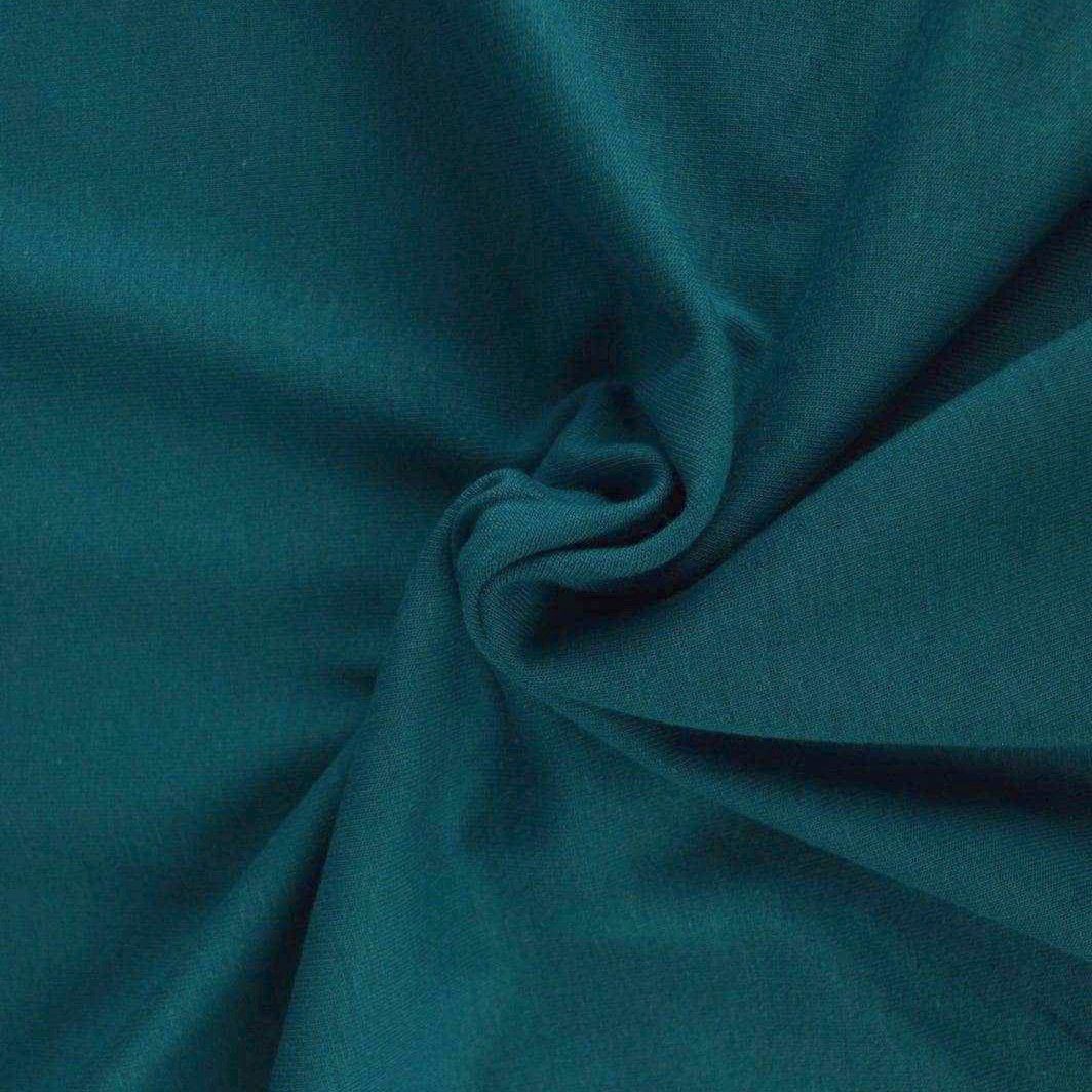 MØRK PETROLEUMSBLÅ BOMULDSJERSEY – NATURLIG, ÅNDBAR & STRÆKBAR