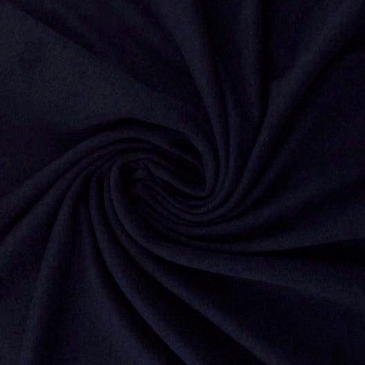 MÖRK NAVY BOMULLSJERSEY – NATURLIG, ANDNINGSBAR & STRETCHIG