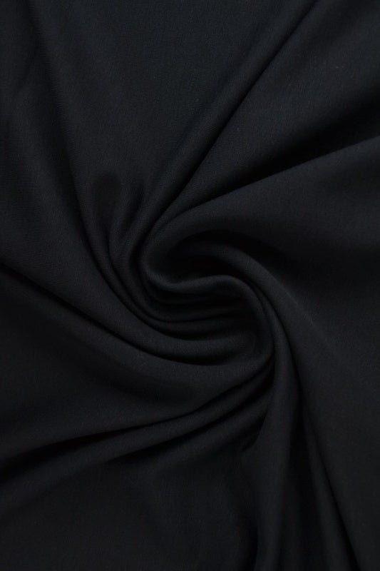 SVART FRENCH TERRY – MJUK BOMULLSSTICKAD METERVARA MED STRETCH