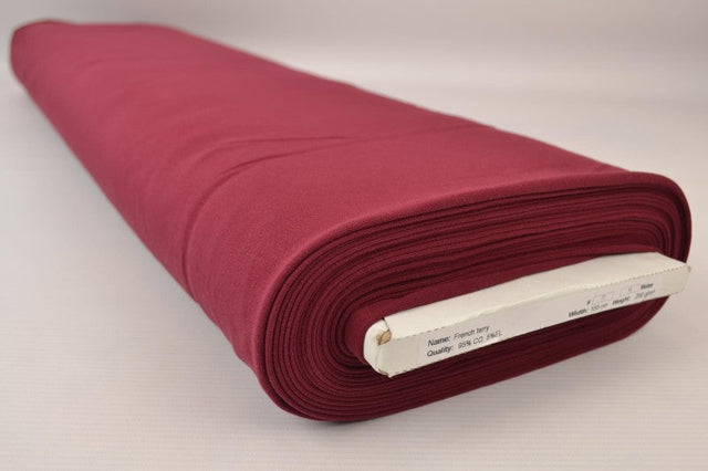 BORDEAUX FRENCH TERRY – MJUK BOMULLSSTICKAD METERVARA MED STRETCH