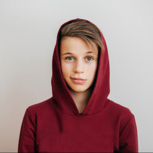 MÖRK VINTAGE ROSA FRENCH TERRY – MJUK BOMULLSSTICKAD METERVARA MED STRETCH