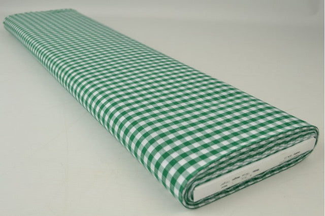 GRÖN 6,5 MM GINGHAM RUTOR – OEKO-TEX BOMULL, LÄTT & ANDNINGSBART