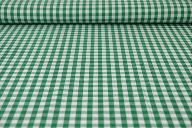 GRÖN 6,5 MM GINGHAM RUTOR – OEKO-TEX BOMULL, LÄTT & ANDNINGSBART
