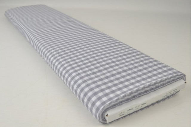 GRÅ 6,5 MM GINGHAM RUTOR – OEKO-TEX BOMULL, LÄTT & ANDNINGSBART