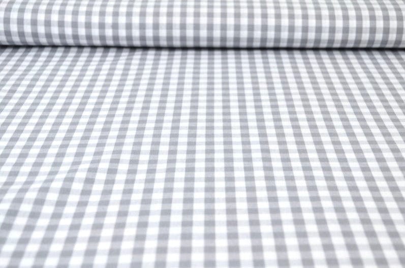 G&M Cotton Gingham Check 6,5 mm 6,5 MM TERNET GINGHAM GRÅ