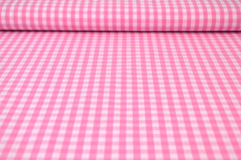 G&M Cotton Gingham Check 6,5 mm 6,5 MM TERNET GINGHAM LYSERØD