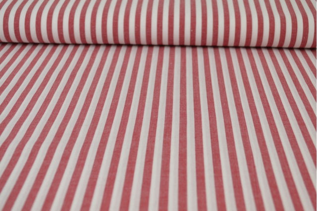 RÖD 6,5 MM GINGHAM RÄNDER – OEKO-TEX BOMULL, LÄTT & ANDNINGSBART