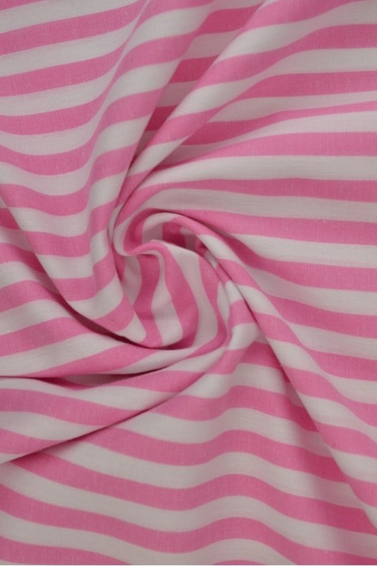 LJUSROSA 6,5 MM GINGHAM RÄNDER – OEKO-TEX BOMULL, LÄTT & ANDNINGSBART