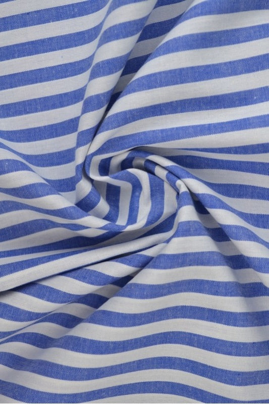 BLÅ 6,5 MM GINGHAM RÄNDER – OEKO-TEX BOMULL, LÄTT & ANDNINGSBART