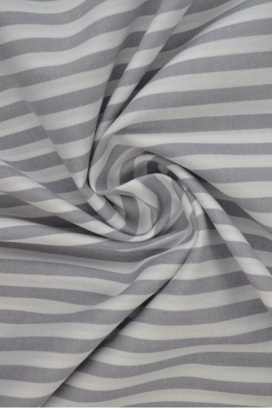 GRÅ 6,5 MM GINGHAM RÄNDER – OEKO-TEX BOMULL, LÄTT & ANDNINGSBART