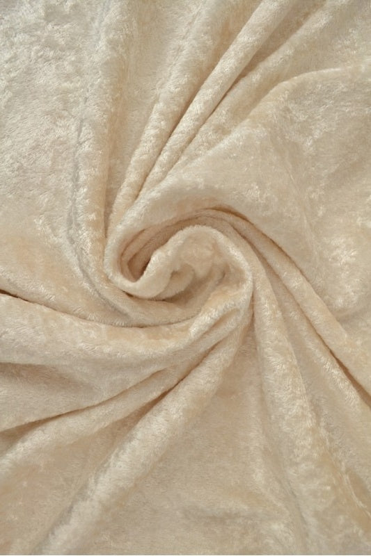 CHAMPAGNEFÄRGAD KROSSAD VELOUR – STICKAD, STRETCHIG & GLANSFULLT FALL