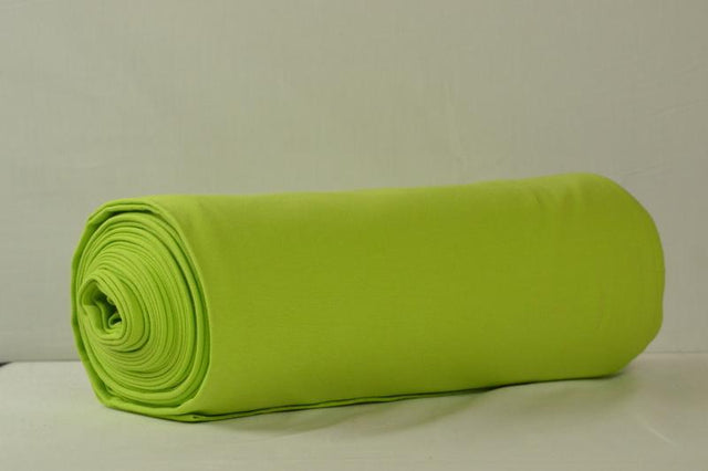 LIMEGRÖN MUDDVÄV – BOMULLSMUDD MED STRETCH & OEKO-TEX