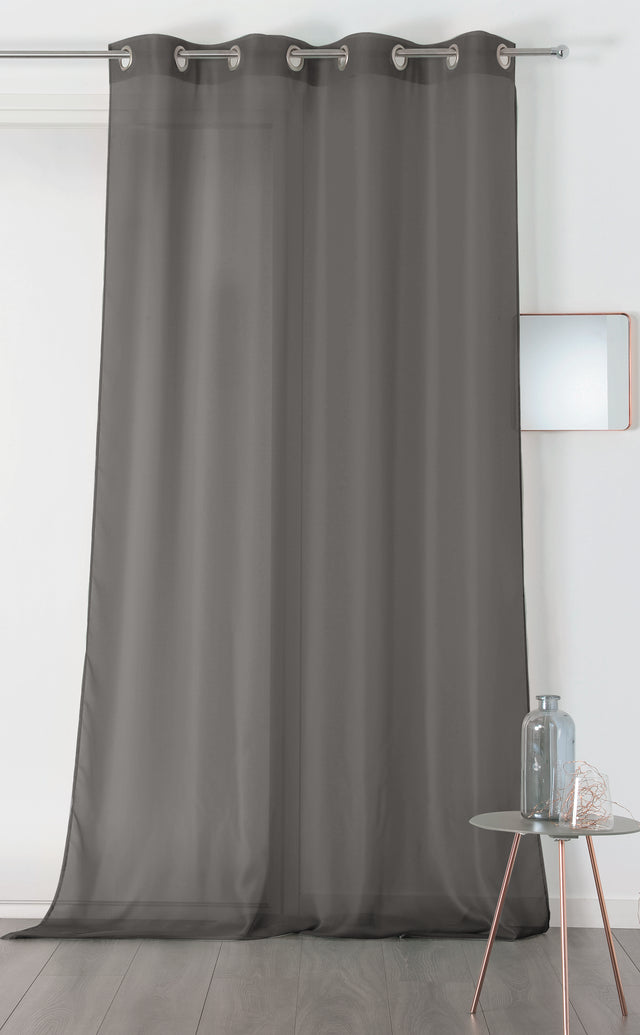 Chic chiffon stof til gardiner — musegrå