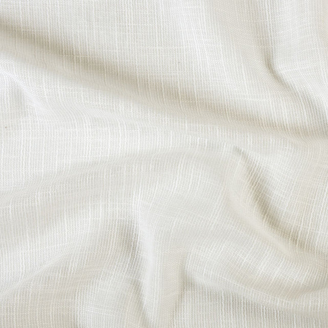 Voile med flammegarn-struktur — elfenbenshvid, stofprøve