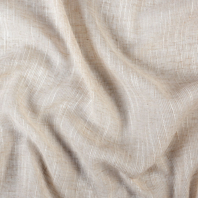 Voile med flammegarn-struktur — ecru, stofprøve