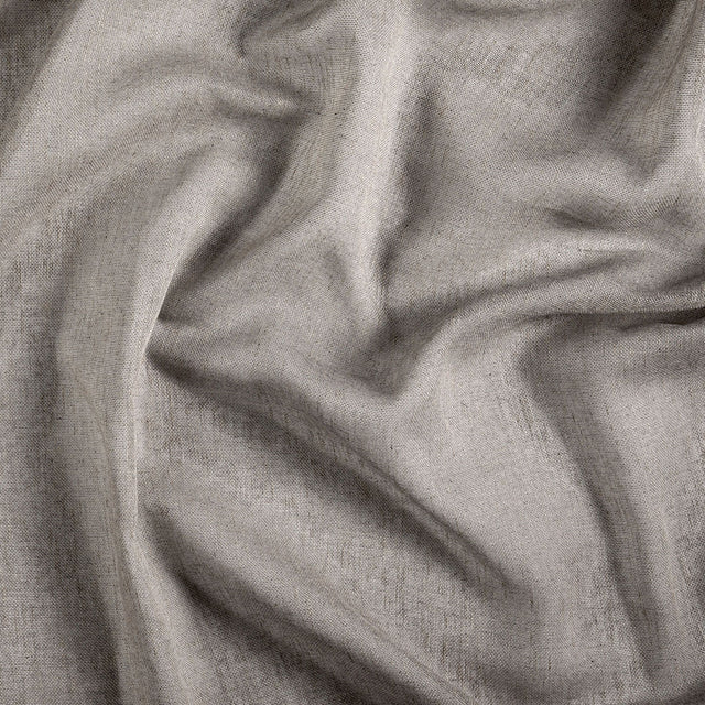 Meleret voile i hør og bomuld — hørgrå, stofprøve