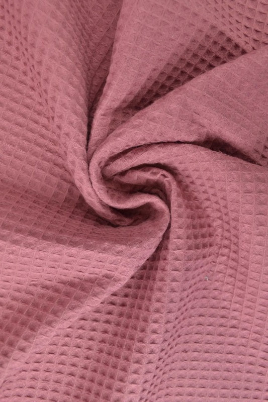 VINTAGE MÖRK LJUSROSA VÅFFEL PIQUÉ – ABSORBERANDE & SNABBTORKANDE