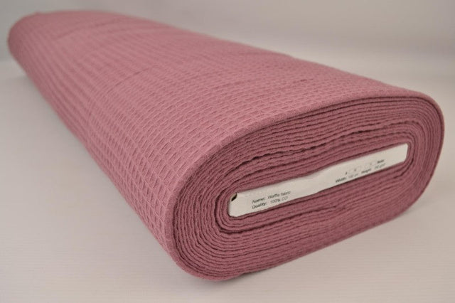VINTAGE MÖRK LJUSROSA VÅFFEL PIQUÉ – ABSORBERANDE & SNABBTORKANDE