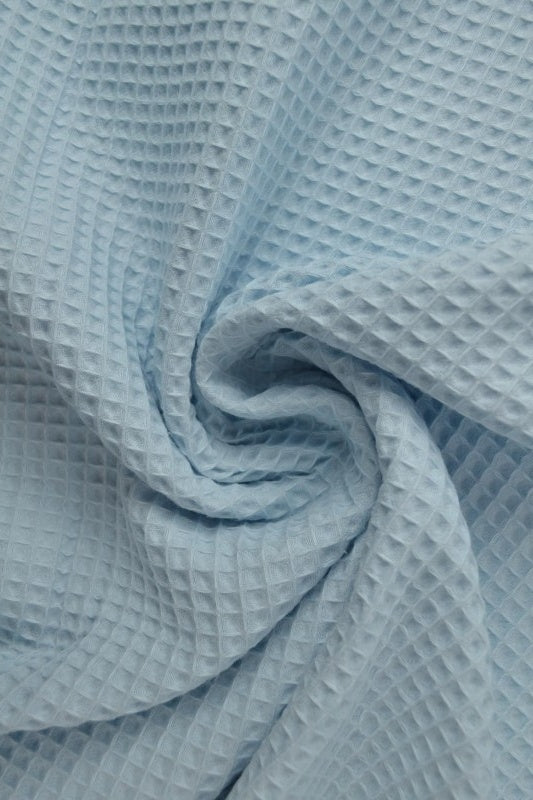 BABYBLÅ VÅFFEL PIQUÉ – ABSORBERANDE & SNABBTORKANDE