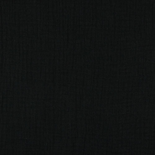 SVART DOUBLE GAUZE EKOLOGISK MUSLIN – MJUK & ANDNINGSBAR