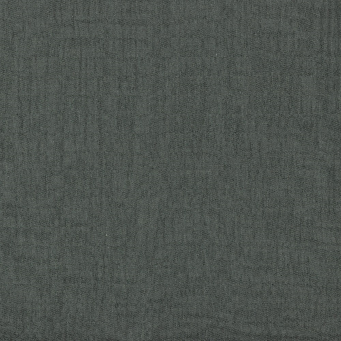 MØRKEGRÅ DOUBLE GAUZE ØKOLOGISK MUSSELIN – BLØD OG ÅNDBAR