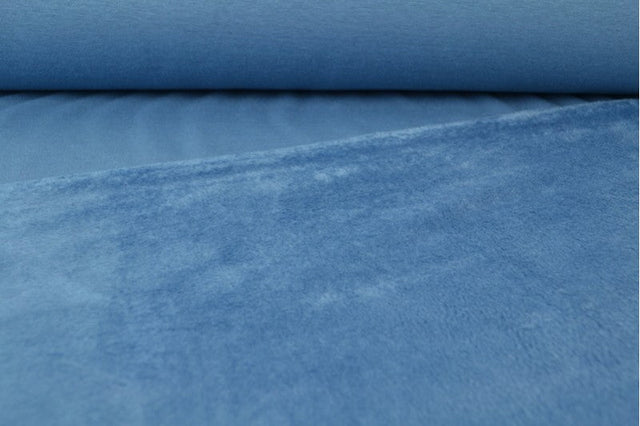 MÖRK PETROLBLÅ BORSTAD SWEATSHIRT – ALPINE FLEECE MED MJUK INSIDA & STRETCH