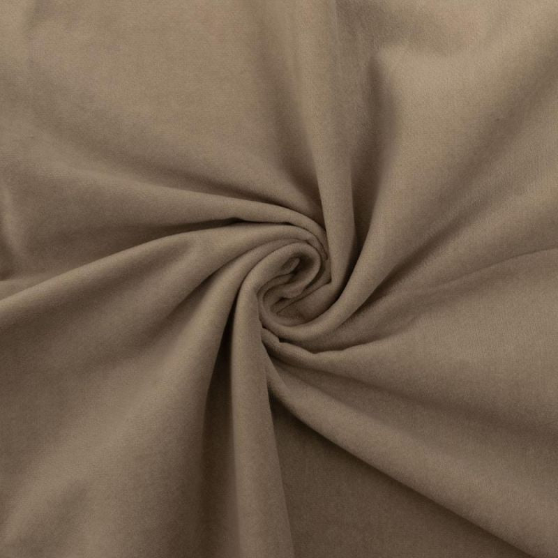 BEIGE BOMULLSVELOUR MED STRETCH – MJUK LUGG