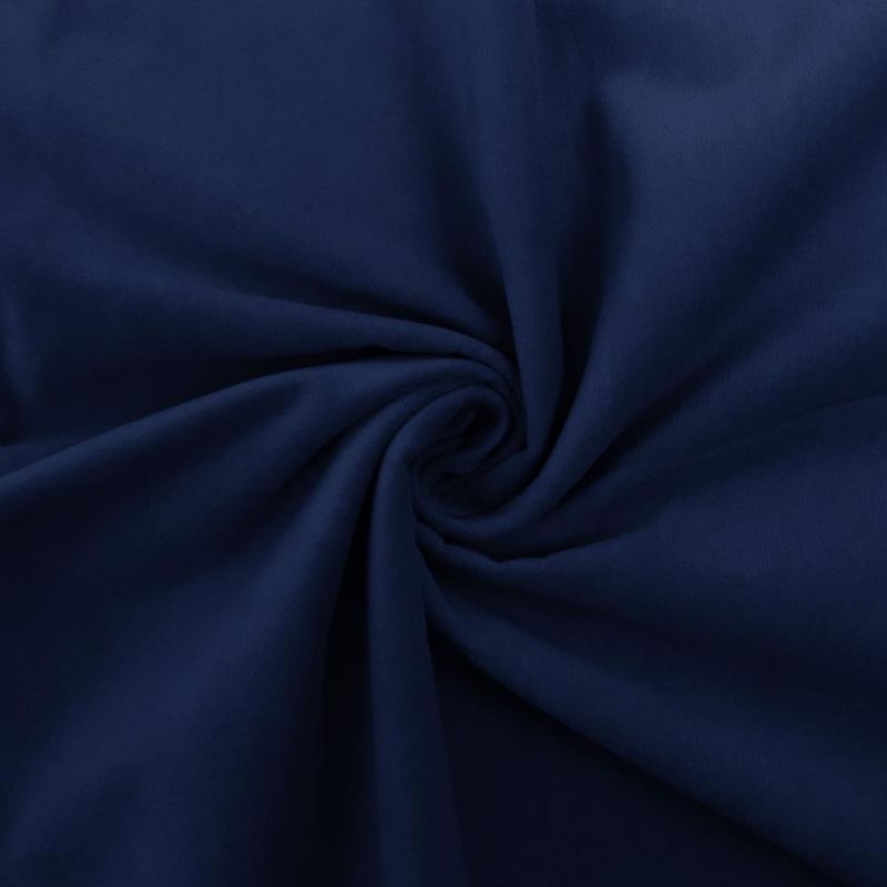 MARINEBLÅ BOMULLSVELOUR MED STRETCH – MJUK LUGG