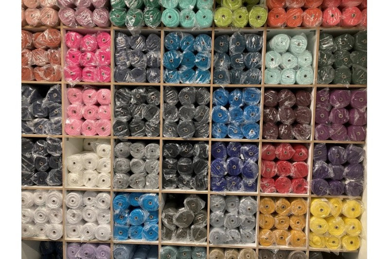 BEIGE MUDDVÄV – BOMULLSMUDD MED STRETCH & OEKO-TEX