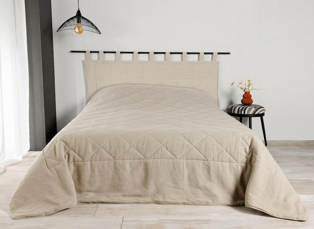 ECRU LIBECCIO 100% LINNETYG – LÄRFTVÄVT, EXTRA BRETT (270 CM)