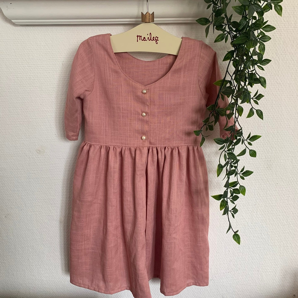 VINTAGE BLÅ / LYSEBLÅ HØR/VISKOSE – ÅNDBAR MED BLØDT FALD