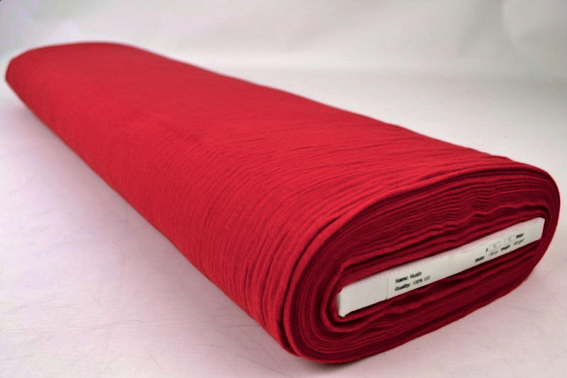 RØD DOUBLE GAUZE MUSSELIN – BLØD & ÅNDBAR