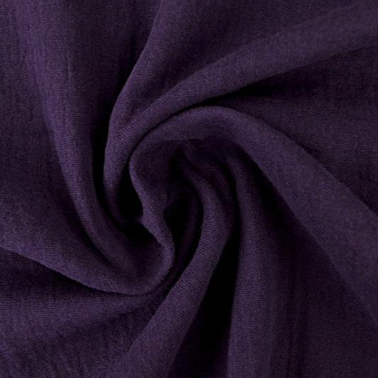 MØRKELILLA DOUBLE GAUZE MUSSELIN – BLØD & ÅNDBAR