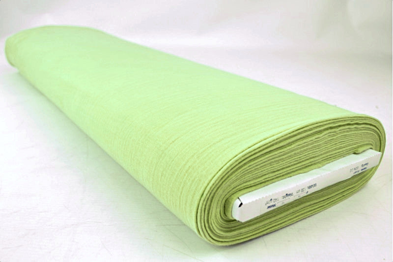 LIMEGRØN DOUBLE GAUZE MUSSELIN – BLØD & ÅNDBAR