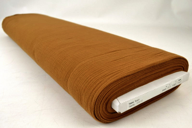 MØRK KARRYGUL DOUBLE GAUZE MUSSELIN – BLØD & ÅNDBAR