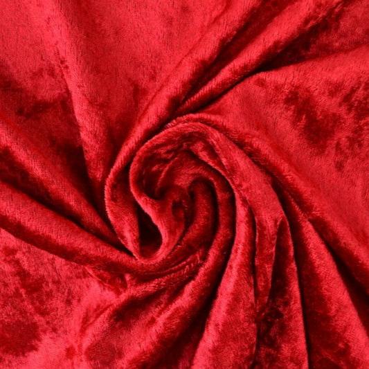 RÖD KROSSAD VELOUR – STICKAD, STRETCHIG & GLANSFULLT FALL