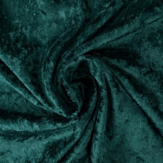MØRKEGRØN NERVØS VELOUR – STRIKKET, STRÆKBAR & GLANSFULDT FALD
