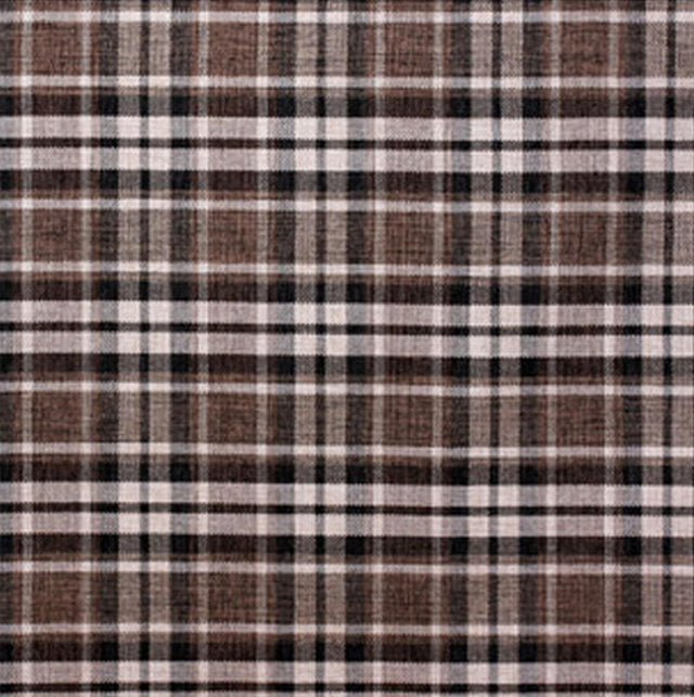 CHOKOLADEBRUN SKOTSKTERN TARTAN MØBELSTOF – SKOTSKTERNET & ØKO-TEX