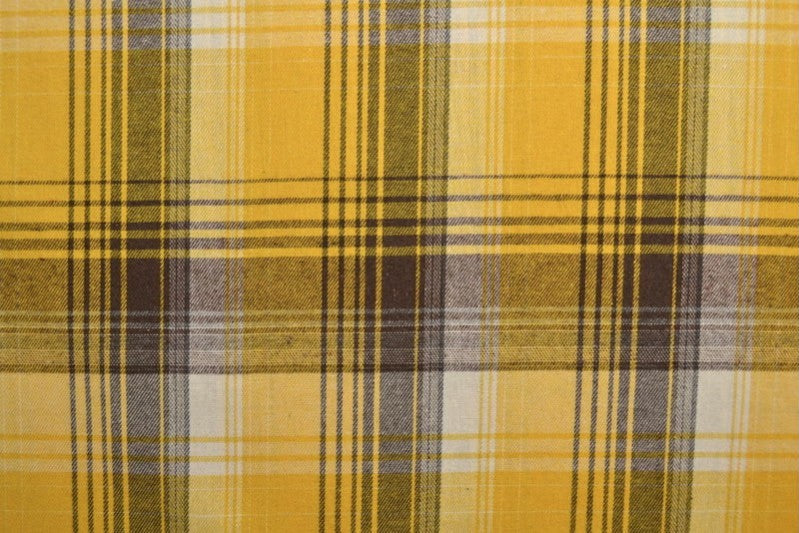 GUL OCH BRUN SKOTSKRUTIG FLANELL