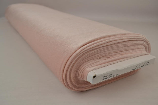LJUS ROSA VELOUR MED STRETCH – MJUK STICKAD KVALITET