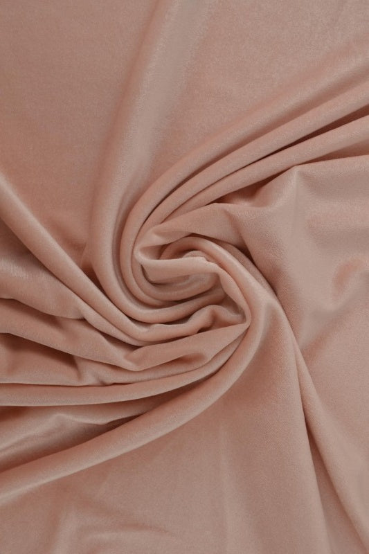 LJUS ROSA VELOUR MED STRETCH – MJUK STICKAD KVALITET