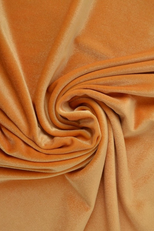 CURRYGUL VELOUR MED STRETCH – MJUK STICKAD KVALITET