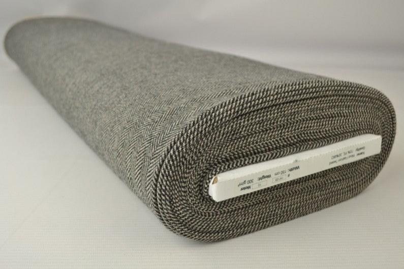 BEIGE OCH SVART TWEED MED FISKBENSMÖNSTER